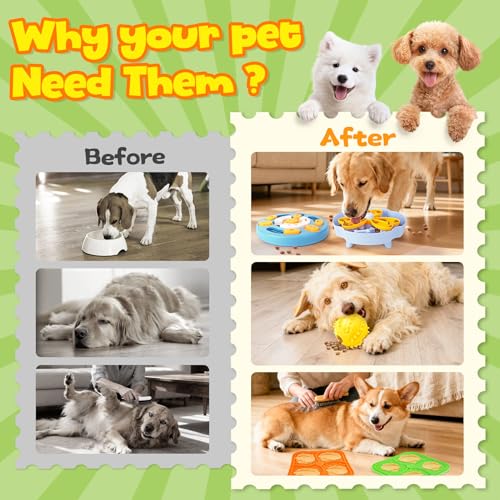 Forfon Curated Dog Puzzle Toys for Boredom and Mental Stimulation, 10-Pack Enrichment Toy Set with Slow Feeder Bowl, Lick Mat & Treat Ball to Keep Dogs Busy and Engaged - color: Curated Dog Puzzle Toys