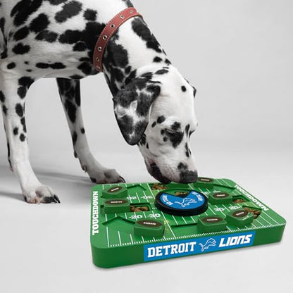 Pets First NFL Detroit Lions Large Puzzle Toy, Dog Puzzle Treat Toy, New Large Size, Interactive Dog Treat Toy, Dog Slow Feeding Toy - color: DETROIT LIONS, size: Large
