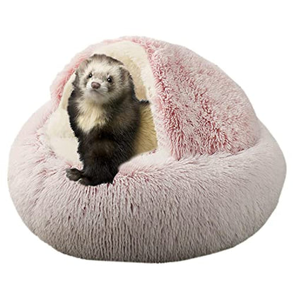 Ferret Bed Cave and Hideouts，Ferret Hideaway Bed Accessories for Cage Ferret Beds and Hideouts (Pink) - color: Pink
