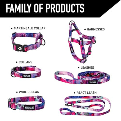 Wolfgang Heavy Duty Martingale Dog Collar with Quick Release Nylon Buckle for Walking & Training, Daydream Print, Medium - color: DayDream Print, size: Medium (1 Inch x 14-18 Inch)