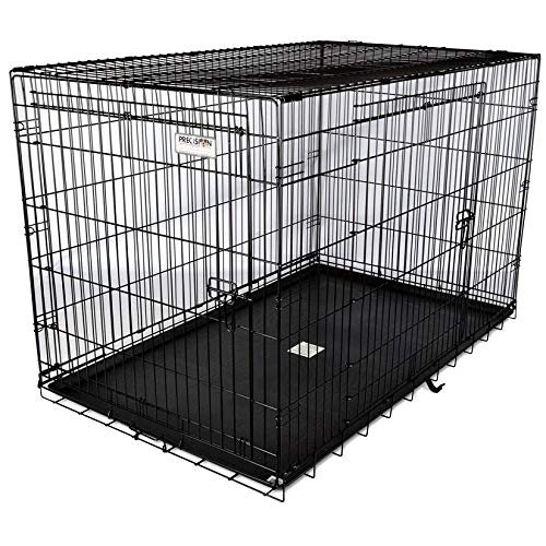 Precision Pet Products Two Door Great Crate Wire Dog Crate, 42 Inch, For Pets 70-90 lbs, With 5-Point Locking System - size: 42.0"L x 28.0"W x 30.0"H