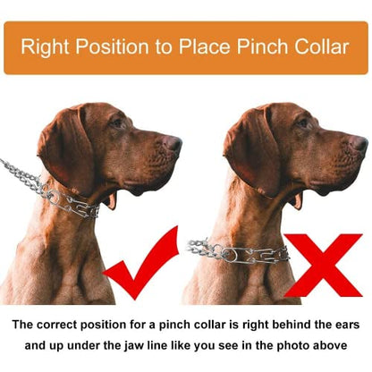 Dog Prong Collar, Adjustable Dog Training Collar with Quick Release Buckle for Small Medium Large Dogs (Silver, M/3.0mNeck: 16"-18'' Weight:50 lbs) - color: Silver, size: M/3.0mm (Neck: 16"-18" Weight: 50 lbs)
