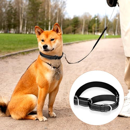 12 Pcs Martingale Collar for Medium Dogs Adjustable Pet Training Collar Reflective Dog Collar with Durable Metal Buckle Heavy Duty Nylon No Pull Martingale Collar for Small Medium Large Dogs, Medium