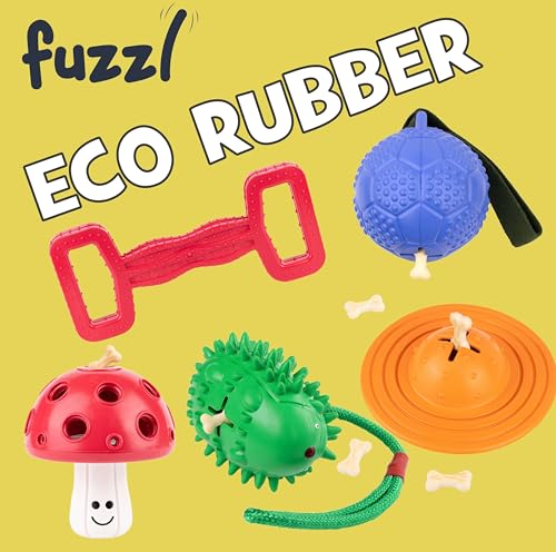 Fuzzl Eco Rubber Chuck & Treat Hedgehog - Green - Long Lasting Dog Chew Toys for Aggressive Chewers Strong Dog Toy for Dogs Durable Puppy Toys - style: Hedgehog Green
