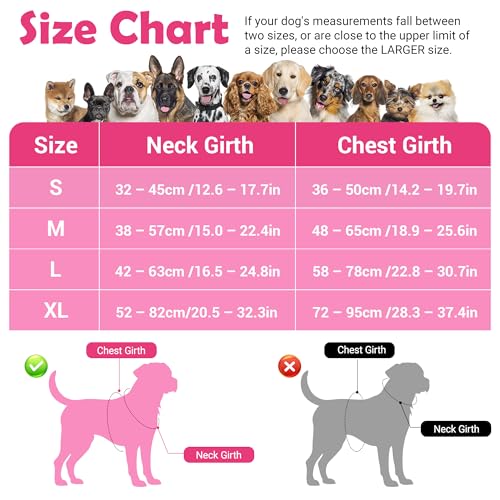 Funfox Dog Harness No Pull, Adjustable Pet Vest Harness, Super Soft Material with Vertical Handle Easy Control, Reflective Night Walking, 2 Leash Clips for Small Sized Dogs, Pink, S - color: Pink, size: Small