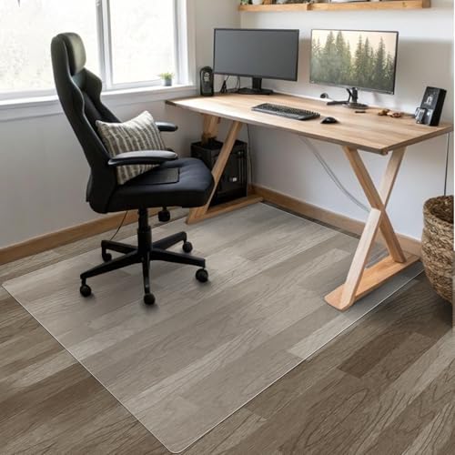 Chair Mat for Hardwood 60"x 48" Large Office Chair Mat for Hardwood Floors Protector Mat for Office Chair Easy Glide Rolling Plastic Clear Desk Computer Chair Mats for Home Offices - size: 48 x 60'' for hard floor