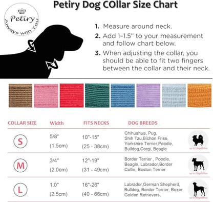 Cotton Fibric Dog Collar with High Grade Metal Buckle, for Medium Dogs(Light Green,Medium:12-19") - color: Lt Green, size: Medium