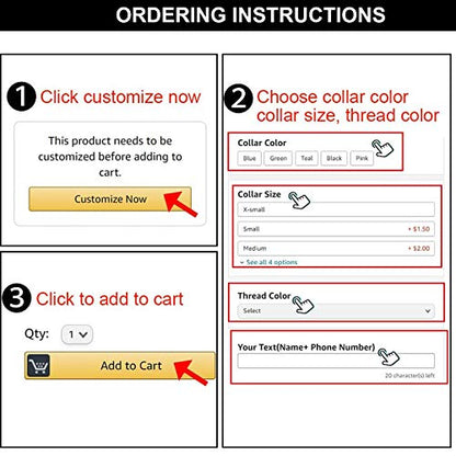 Reflective Personalized Dog Collar - Custom Embroidered Dog Collars with Pet Name and Phone Number for Boy and Girl Dogs, 4 Adjustable Sizes, XSmall,Small, Medium and Large - color: Nylon