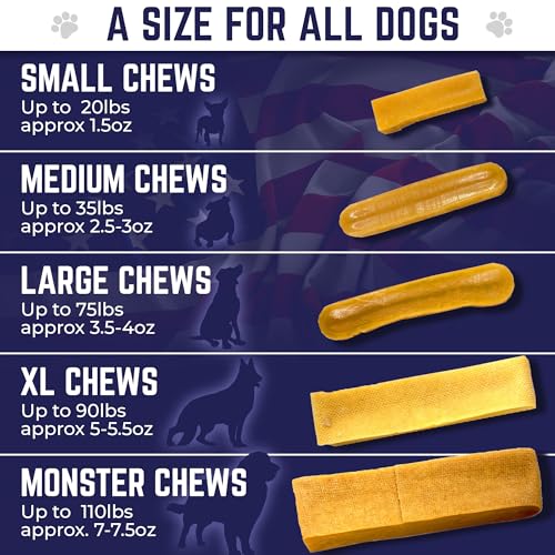 Devil Dog Pet Co. Himalayan Yak Cheese Dog Chews for Medium to Large Breeds & Aggressive Chewers - Long Lasting, Rawhide Free, High Protein - Cleaner Teeth, Anxiety & Boredom Relief - 3 Pack - style: Large - 3 Pack