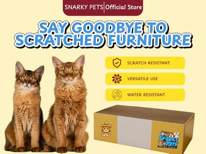 Timmy The Cat’s XL Cardboard Cat Scratcher Box - Snarky Pets Cat Scratch Lounge & Cat Bed - Durable Corrugated Scratch Pad for Large Cats & Chonks-Flat Pack with one pad