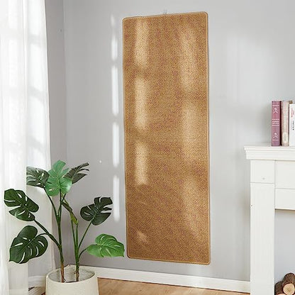 SHENGOCASE 67"x 23.6" Thickened Cat Wall Climbing Carpet, Cat Wall Furniture Scratcher, Scratching Post, Couch Sofa Protector (Camel) - color: Camel