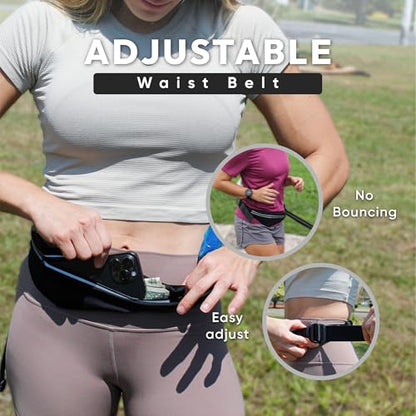 Bond - Blue Dog Running Leash Hands Free with Pouch, Hands Free Leash for Large Dogs, Pet Lead Running Belt for Walking & Canicross Belt, Includes Waist Jogging Fanny Pack & Pet Car Seat Belt Safety - color: Blue