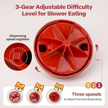 Pet Prime Dog Treat Ball Interactive Squeaky Rolling Treat Dispensing Toys Dog Food Puzzle Slow Feeder Ball Mental Stimulation Enrichment Toys for Small,Medium,Large Breeds