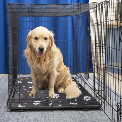 Klmnop Washable Dog Crate Pan Cover, Reversible Cool Side & Warm Side Dog Bed Liner for Pet Crate Pan 49 x 30 Inch, Cover Only(Grey) - color: Grey-49 x 30 Inch