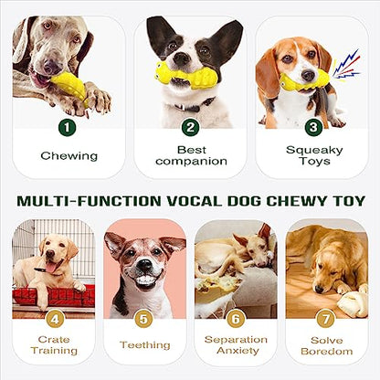 LiuMelinda Dog Chew Toys for Aggressive-Chewers - Indestructible Dog Toy for Aggressive Chewer，Tough Chew Toys for Dogs （Rubber Yellow-Insect） - color: 04-Yellow-Insect