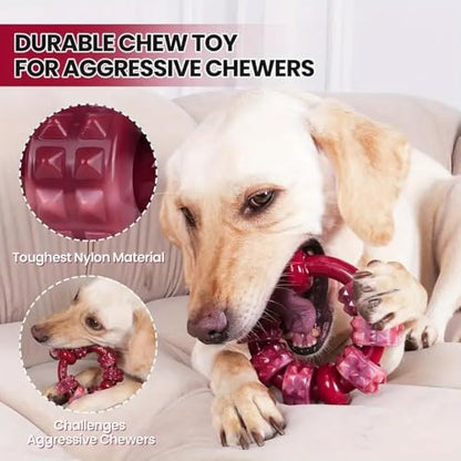 Durable Dog Chew Toy for Aggressive Chewers,Indestructible Dog Toy,Dog chew Toys,Tough Nylon Toy for Large Dogs,Helps Reduce Boredom and Supports Dental Hygiene