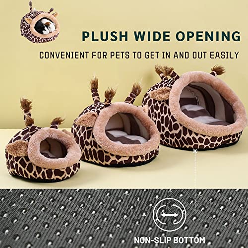 Hamster Guinea Pig Supplies Bed Accessories House Hedgehog Cage Supplies Chinchilla Ferret Rat Gerbil (S,Giraffe) - color: 1-Giraffe, size: S