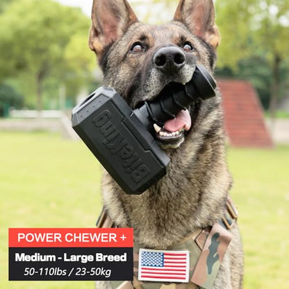 Natural Rubber Dog Toys for Large Aggressive Chewers - Lifetime Replacement - Indestructible Fetch Treat Toy for Large Dogs - Durable Hammer Dog Chew Toy for Super Chewer, Black - color: Hammer Toy - Black