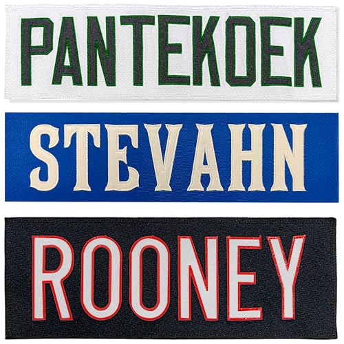 Custom Name Stitched for Jersey Any Your Name，Design Personalized Nameplate Back Customization，Name Tag for Dog Harness Uniform Vest Backpacks Black (1)