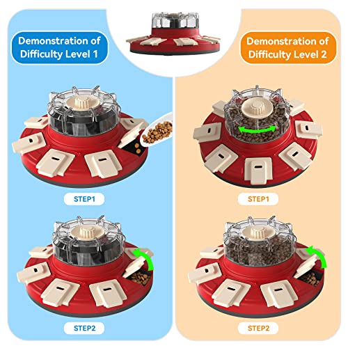 Dog Treat Puzzle Slow Feeder Toys, Dog Food Treat Dispenser/Slow Feeder/Interactive Enrichment Toys for Large/Medium/Small Dogs, Puppy Boredom Buster and Mentally Stimulating, Level 2 in 1 - color: Puzzle Toy 2 in 1 A