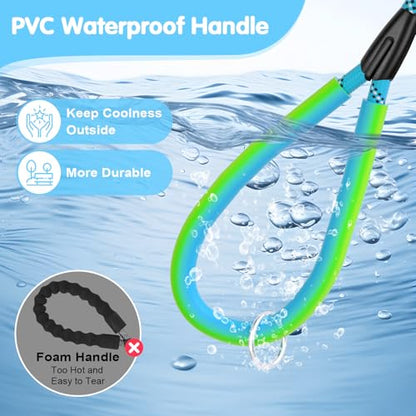 Dog Leash Heavy Duty 4/5/6ft XiaZ 2 Handles Dog Leashes for Medium Large Dogs 1/2 Inch 1000lb Strength Reflective PVC Waterproof-Handles Metal Hook Dual-Handle Rope Leash Nighttime Safety - color: BLue, size: 6FT (1/2")