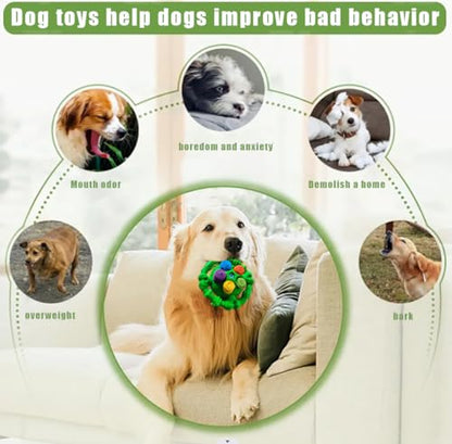 Toys for Aggressive Chewers,Squeaky Tough Dog Chew Toys,Encourage Natural Foraging Skills and Slow Food Training,Indestructible and Durable Nylon Toy,Dog Chew Toys for Large Medium Small Dogs