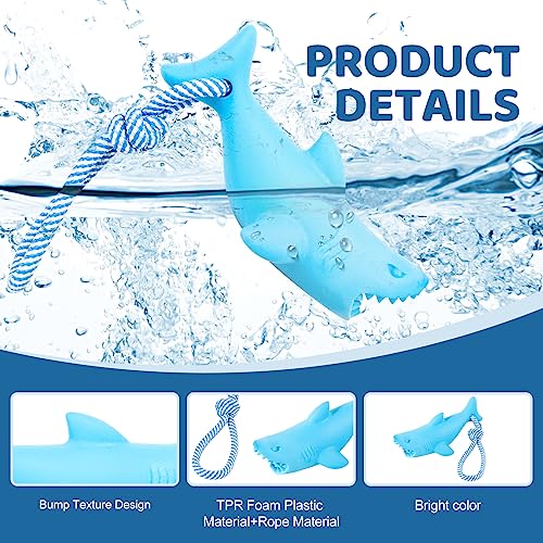 Floating Dog Chew Toy for Aggressive Chewers, Pool With Rope for Interactive Fetch & Play, Beach Set (Shark) - style: Shark