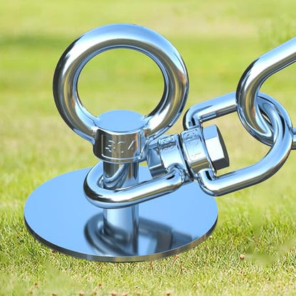 TOPKNOT Dog Tie Out Stake,Heavy Duty Dog Run-304 Stainless Steel Stake,360° Swivel Dog Runner for Yard,Use Any Tie Out Cable or Yard Leash-Up to 200 LBS- Outdoor Camping - size: dog stake+200lbs/Anchor Only