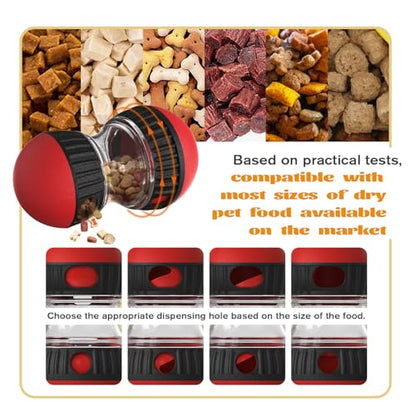 Interactive Dog Puzzle Toy - Adjustable Treat Dispensing Food Dispenser Slow Feeder Dog Treat Ball, Dog Enrichment Toys to Keep Them Busy for Small Medium Large Dogs