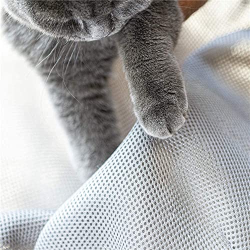 JUNSPOW Cat Bed [Large Size] Dog Bed Pet Hammock Bed Free-Standing Cat Sleeping Cat Supplies Pet Supplies Whole Wash Stable Structure Detachable Excellent Breathability Easy Assembly - color: Grey, size: 22.0"L x 21.3"W x 11.0"Th (Mesh)