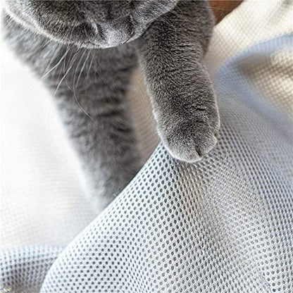 JUNSPOW Cat Bed [Large Size] Dog Bed Pet Hammock Bed Free-Standing Cat Sleeping Cat Supplies Pet Supplies Whole Wash Stable Structure Detachable Excellent Breathability Easy Assembly - color: Grey, size: 22.0"L x 21.3"W x 11.0"Th (Mesh)