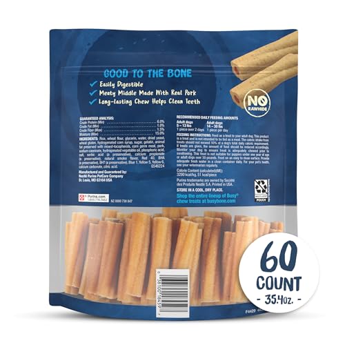 Purina Busy Bone Adult Toy Breed Dog Chew Bone Treats, Tiny - 60 ct. Pouch - size: 2 Pound (Pack of 1)