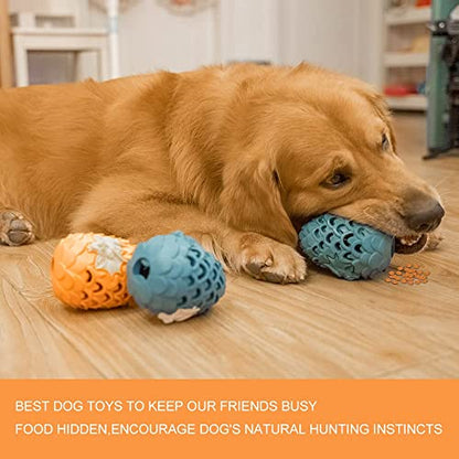 Indestructible Dog Toys for Large Aggressive Chewers - Durable Dragon Egg Dog Toy, Tough Treat Dispensing - color: Orange yellow