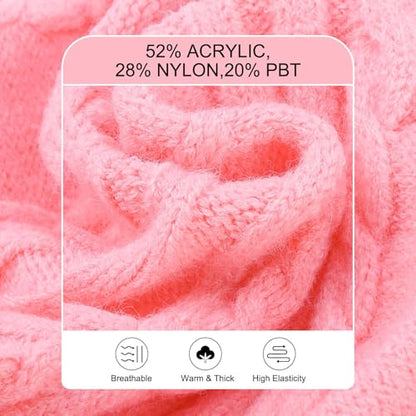 BEAUTYZOO Small Dog Sweater-Dog Sweatshirt Pullover Cable Knit Wear Classic Turtleneck Thick Cold Weather Clothes for Small Dogs,Medium Dogs,Pink Cable M (Back: 16",Chest: 21", Neck: 13") - color: Pink Cable, size: M (Back: 16", Chest: 21", Neck: 13")