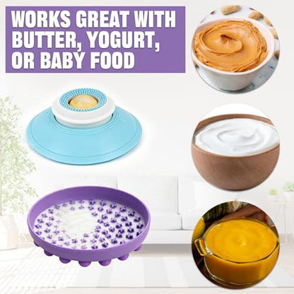 2 PCS Dog Lick Sphere Slow Feeder, Non-Slip Licking Bowl with Suction Cup, Enrichment Puzzle Feeder,Treat Dispenser for Liquid & Soft Food, for All Dogs and Cats