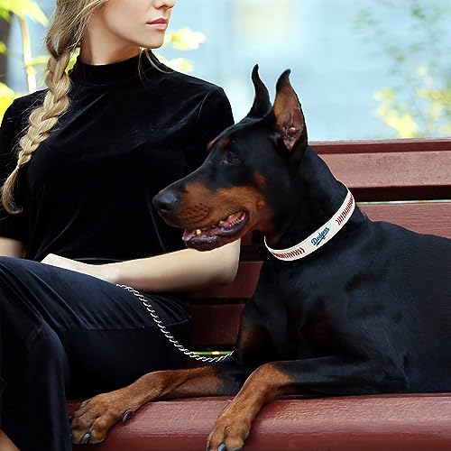 MLB Dog Collar Los Angeles Dodgers New Signature PRO PVC-Leather Premium Pet Collars Extra Tough & Durable! Super Stylish! Size: Small Adjustable 12-15" Length x 0.75" Width - color: Los Angeles Dodgers, size: Small