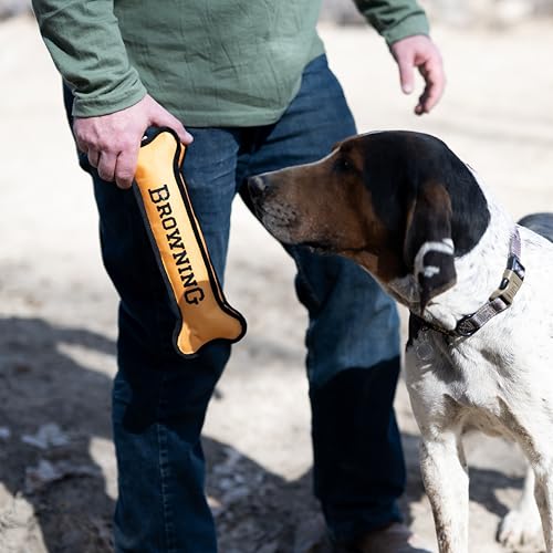 Browning Pet Training Tools, Durable Dog Toys for Tug and Fetch, Canvas Bone (Browning Gold), Small - color: Canvas Bone (Browning Gold)
