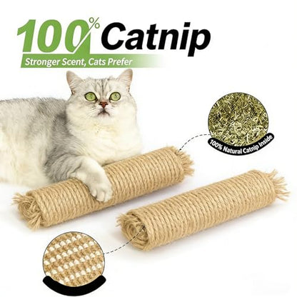 Cats Pillow Toy Containing Catnips Promotes Active Play Easy Easyly Toy - color: 2pcs, size: L