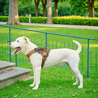 EXCELLENT ELITE SPANKER Tactical Dog Harness Patrol Harness Service Dog Vest Military Dog Vest Working Dog Vest with Handle(Ranger Green-L) - color: Ranger Green, size: L-(27.5 - 35.5")