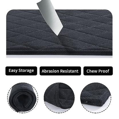 HOMBYS Chew Proof Dog Crate Pad Mat, 22"x35" Indestructible Kennel Pad for Aggressive Chewers, Durable and Water Resistant Teething Puppy Crate Mats for Dogs Cages - size: Medium(35" L x 22" W)