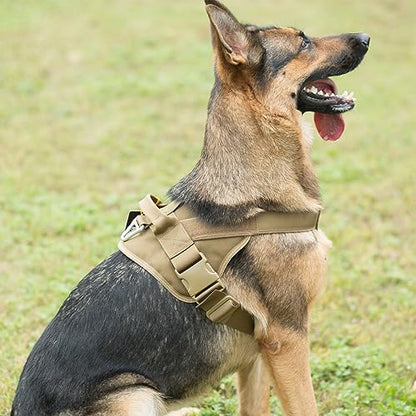 EXCELLENT ELITE SPANKER Tactical Dog Harness Patrol Harness Service Dog Vest Military Dog Vest Working Dog Vest with Handle(Ranger Green-S) - color: Ranger Green, size: S-(23.5 - 29.5")