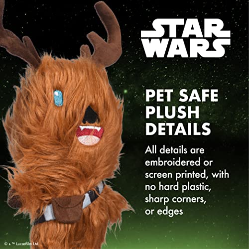 STAR WARS for Pets Dog Toy Chewbacca Reindeer Squeaky Dog Chew Toy | Soft Plush Dog Toy, Squeaky Dog Toy | Holiday Dog Toy Plush Toys, Chewbacca Dog Toy | Small Dog Toy 6 Inch (FF24146) - color: Chewbacca Reindeer '22, size: 6 Inch