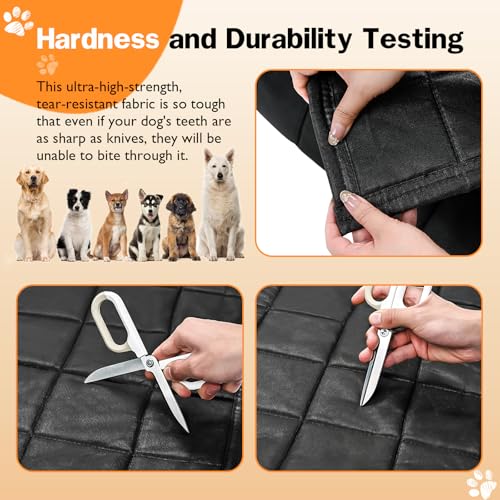 Chew Proof Dog Mat for Aggressive Chewers,18" x 29" Machine Washable Dog Crate Pad Quilted Mat, Ultra-Durable Indestructible Pad for Small Dogs, Black Kennel Pad - size: 18"x29"