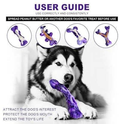 4-Pack Indestructible Chew Toys for Extra-Large Dogs - Aggressive Chewers, Durable Nylon Bone, Heavy Duty Long-Lasting Dog Toys for Large Breed & Strong Chewers