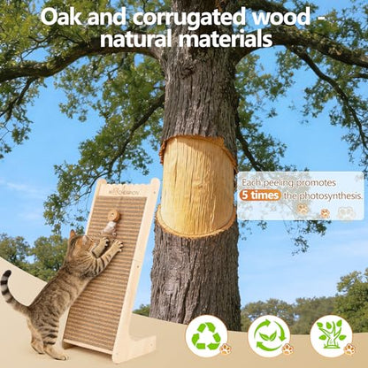 Natural Cork cat Scratching Post-with 2 PCS to use-Eco-Friendly Sustainable-cat Gifts