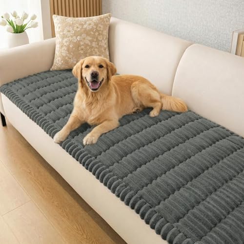 Couch Covers for Dogs, Couch Cover for Dogs Washable, Non Slip Thick Corduroy Pet Blanket, Soft Warm Material, Gentle on Skin, Non-Allergic, Perfect for Home Use - color: Dark Gray, size: 1PCS/27.5*59 inch