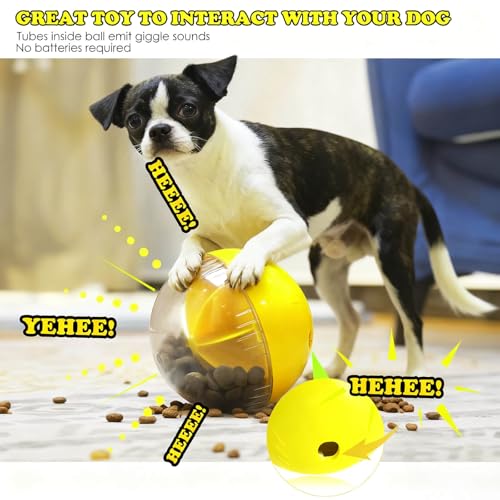 5.6 inch Dog Treat Ball, Puzzles, Herding Ball for All Dog Breeds, Interactive Dogs Toy & Treat Dispenser, Keep Them Busy, Enrichment, Reduces Boredom, Stress & Hyperactivity