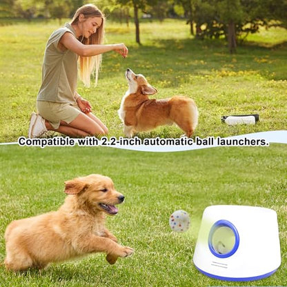 6-Ball 2.2-Inch Dog Ball Replacement Set for Automatic Launchers Ideal for Dog Training and Play, Perfectly Compatible with 2.2-inch Automatic Dog Ball launchers (ETPU Material) - color: White Ball