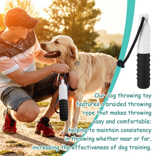 Blueweenly 4 Pcs Dog Bumper Toy for Water Retrieving Plastic Puppy Training Dummy Dog Float Toy Lightweight for Float on The Water Pool Outdoor Training Hunting Fetching (Black and White) - color: Black and White
