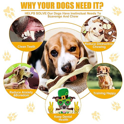 Sosation 3 Pack Chew Toys for Aggressive Chewers, Bone Toys Nylon Beef Flavor Dog Teething Toys for Large/Medium/Small Puppies Breeds(Small, Large, Medium, Curved Bone) - size: Small, Large, Medium, style: Curved Bone